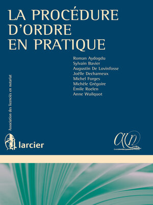 cover image of La procédure d'ordre en pratique